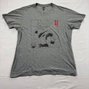 Uniqlo UT Dragon Ball Z Goku Manga Graphic T-Shirt XL Gray Shonen Jump Tee